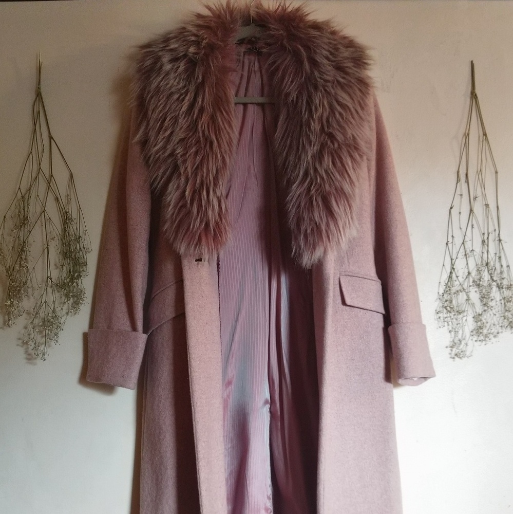 Sisley Pea Coat w/ De-tachable Faux Neck Line
